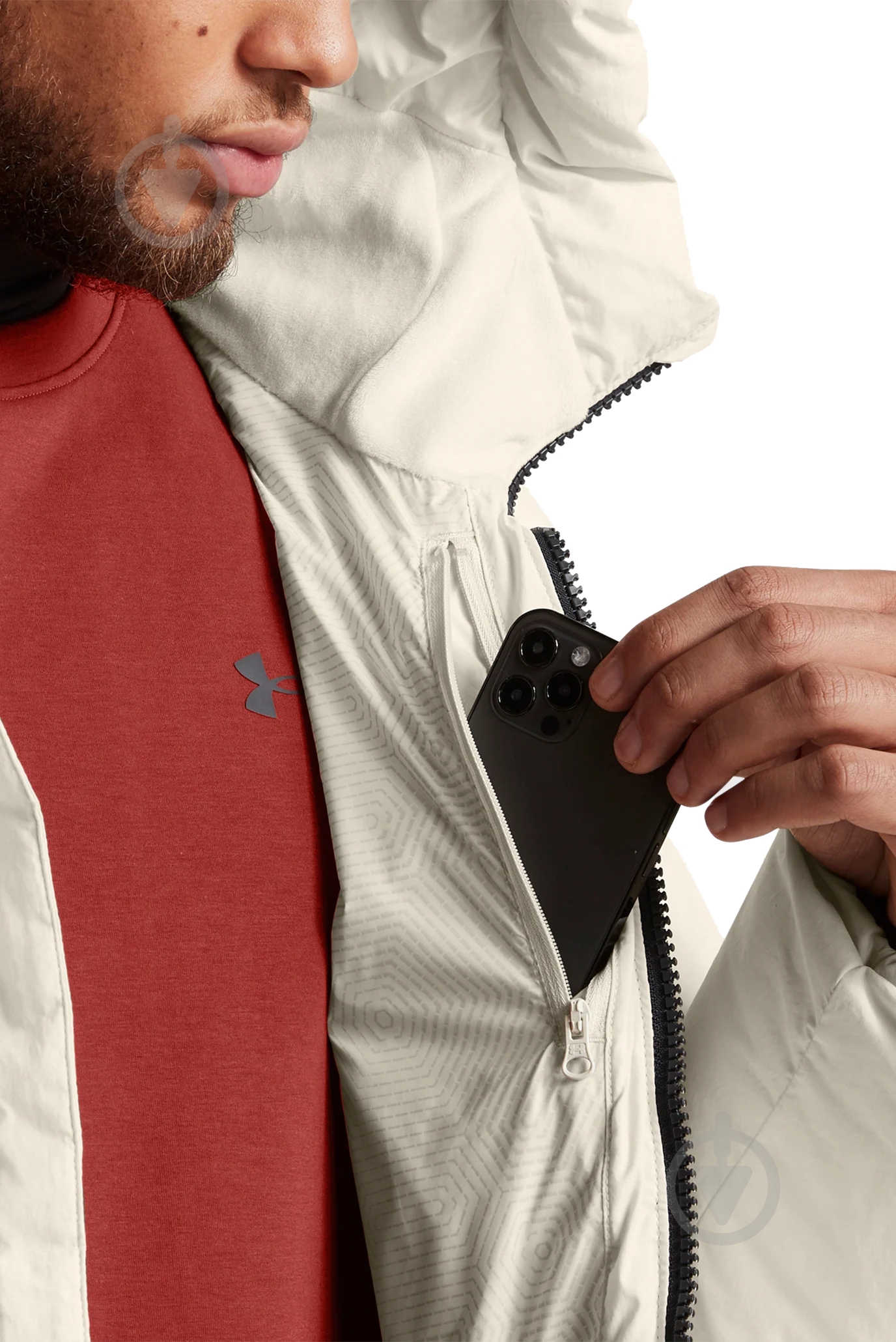 Пуховик чоловічий зимовий Under Armour LIMITLESS DOWN JACKET 1384641-110 р.L білий - фото 3