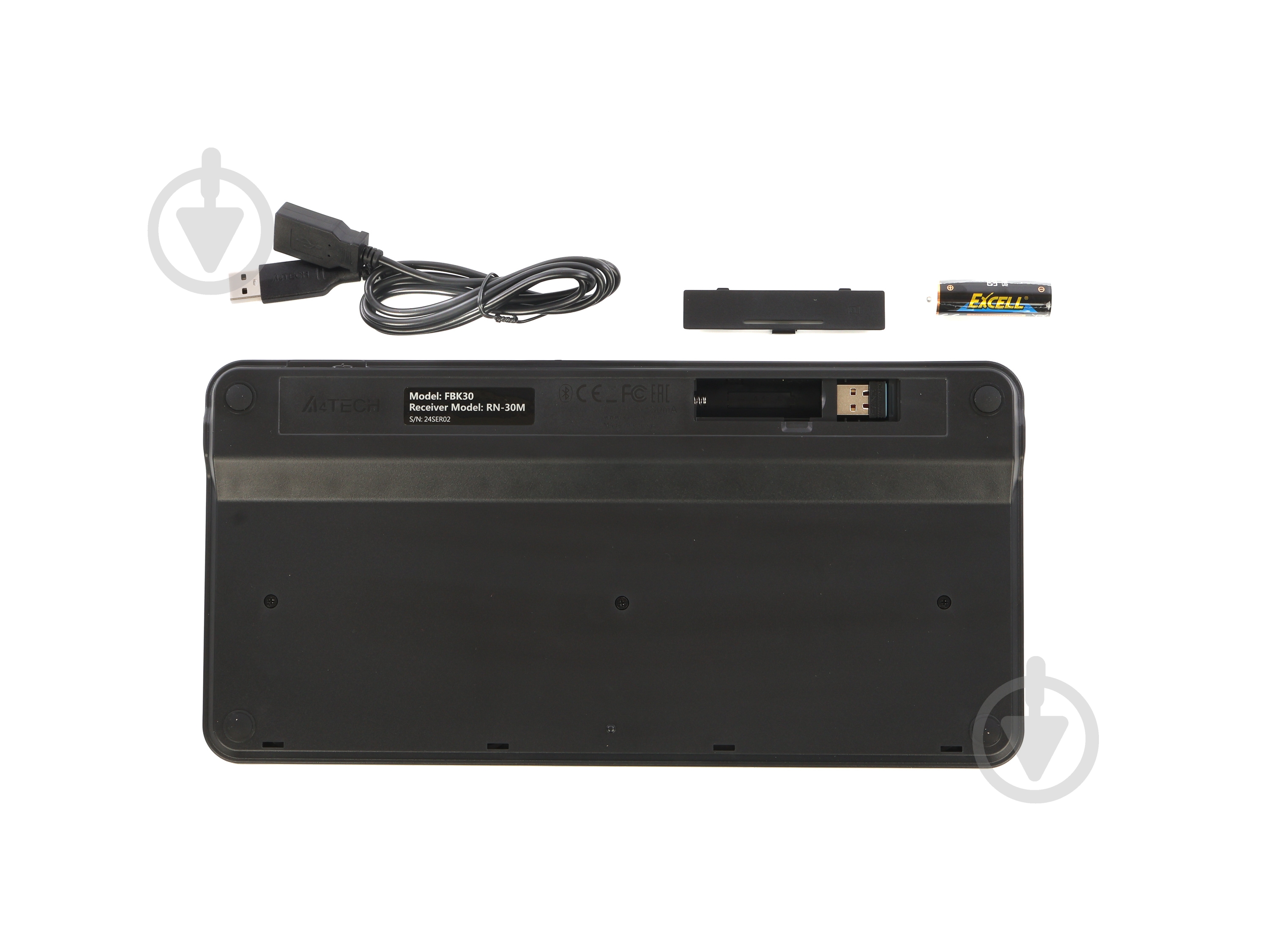 Клавиатура беспроводная A4Tech (FBK30 (Black)) Bluetooth + 2.4 ГГц black - фото 6