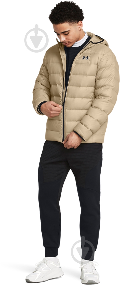 Пуховик чоловічий зимовий Under Armour LEGEND DOWN HOODED JACKET 1385837-299 р.XL бежевий - фото 6