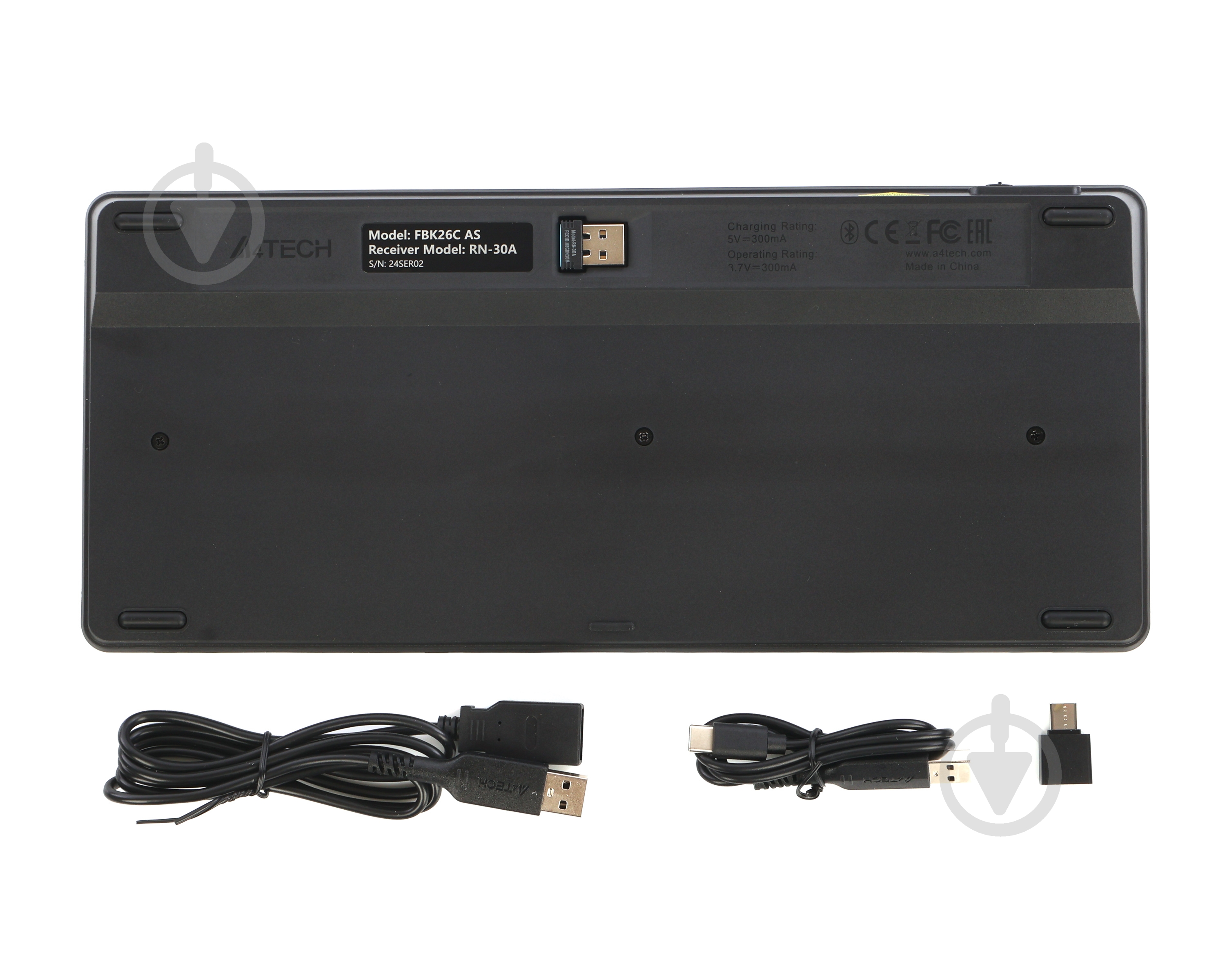 Клавіатура бездротова A4Tech (FBK26C AS (Black)) Bluetooth+2.4 ГГц black - фото 6 Клавіатура бездротова A4Tech (FBK26C AS (Black)) Bluetooth+2.4 ГГц black - фото 6