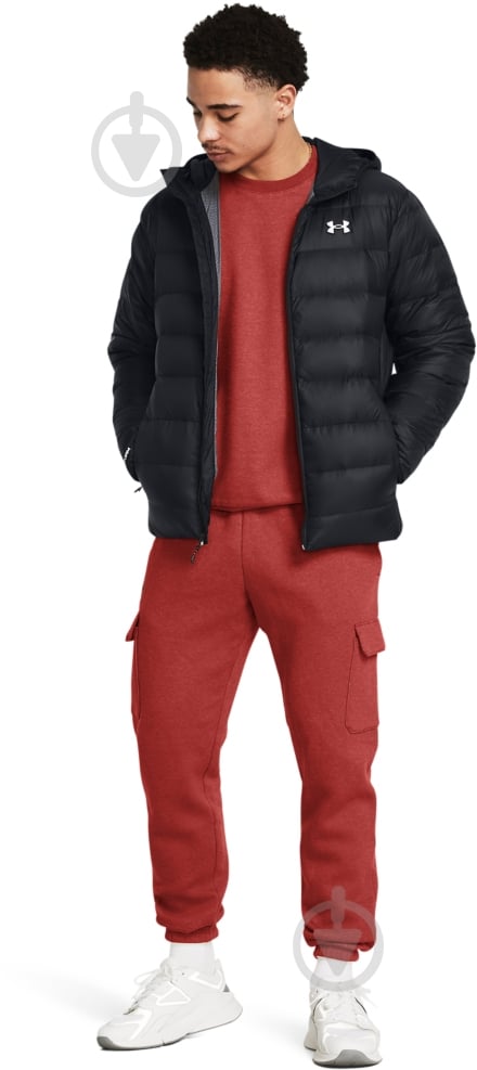 Пуховик чоловічий зимовий Under Armour LEGEND DOWN HOODED JACKET 1385837-001 р.L чорний - фото 4