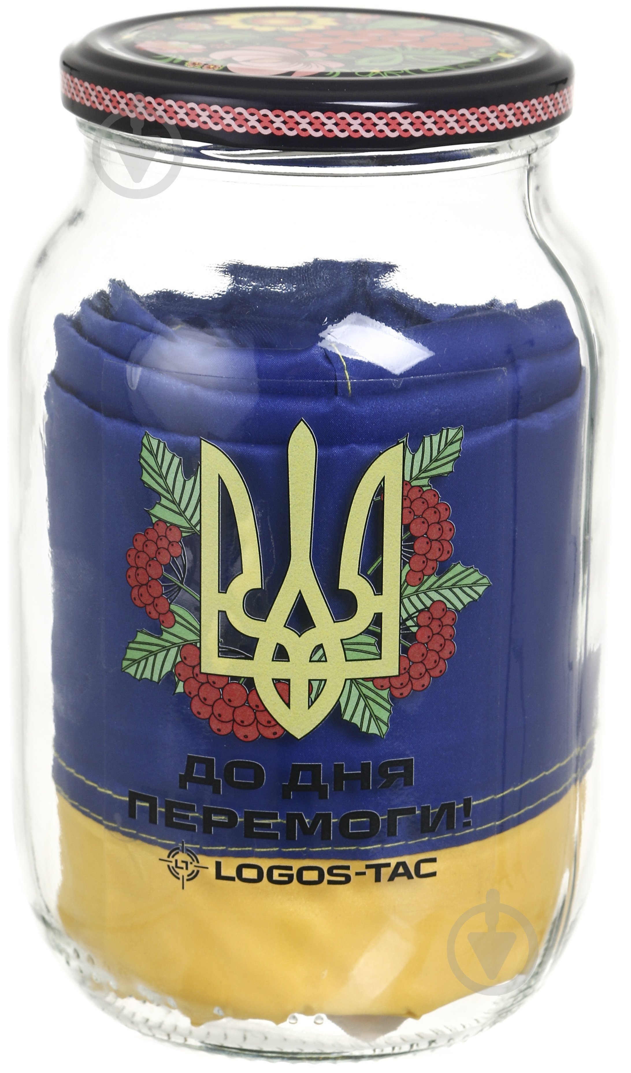 Флаг Украины в банке, сине-желтый, лакированный, 140*90см - фото 1