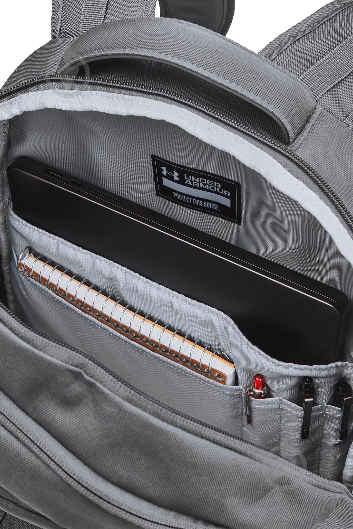 Рюкзак Under Armour UA Hustle 6.0 Backpack 1384672-025 29 л сірий - фото 4