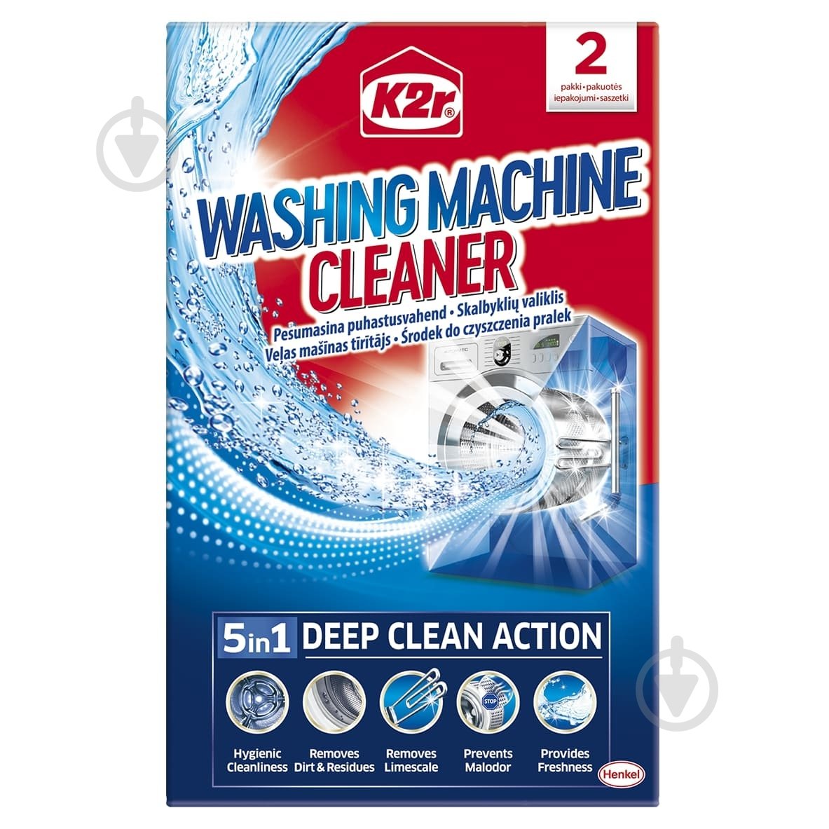 Средство K2r COLOUR CATHER очиститель для стиральной машины K2r® 2 цыкла очищения стикер - фото 1