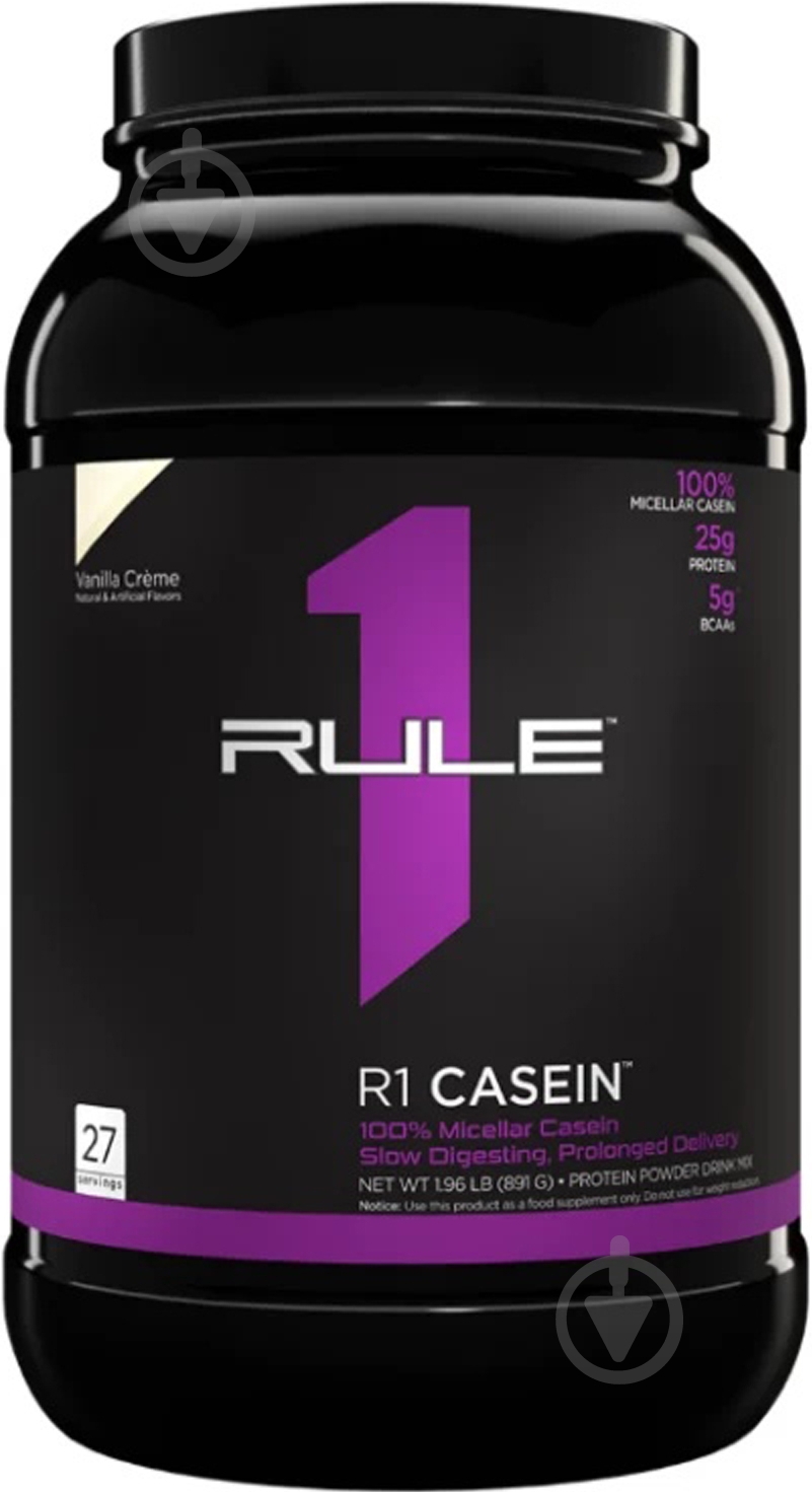 Протеїн Rule 1 R1 Casein ванільний крем 891 г 0,891 кг - фото 1