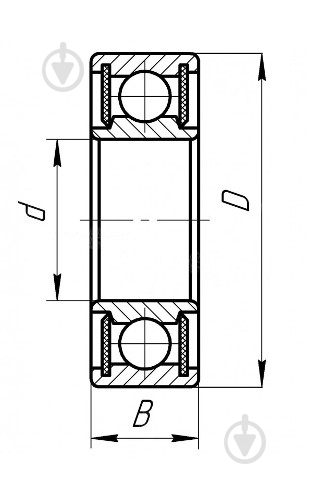 Підшипник CT радіальний кульковий 6305 - фото 2
