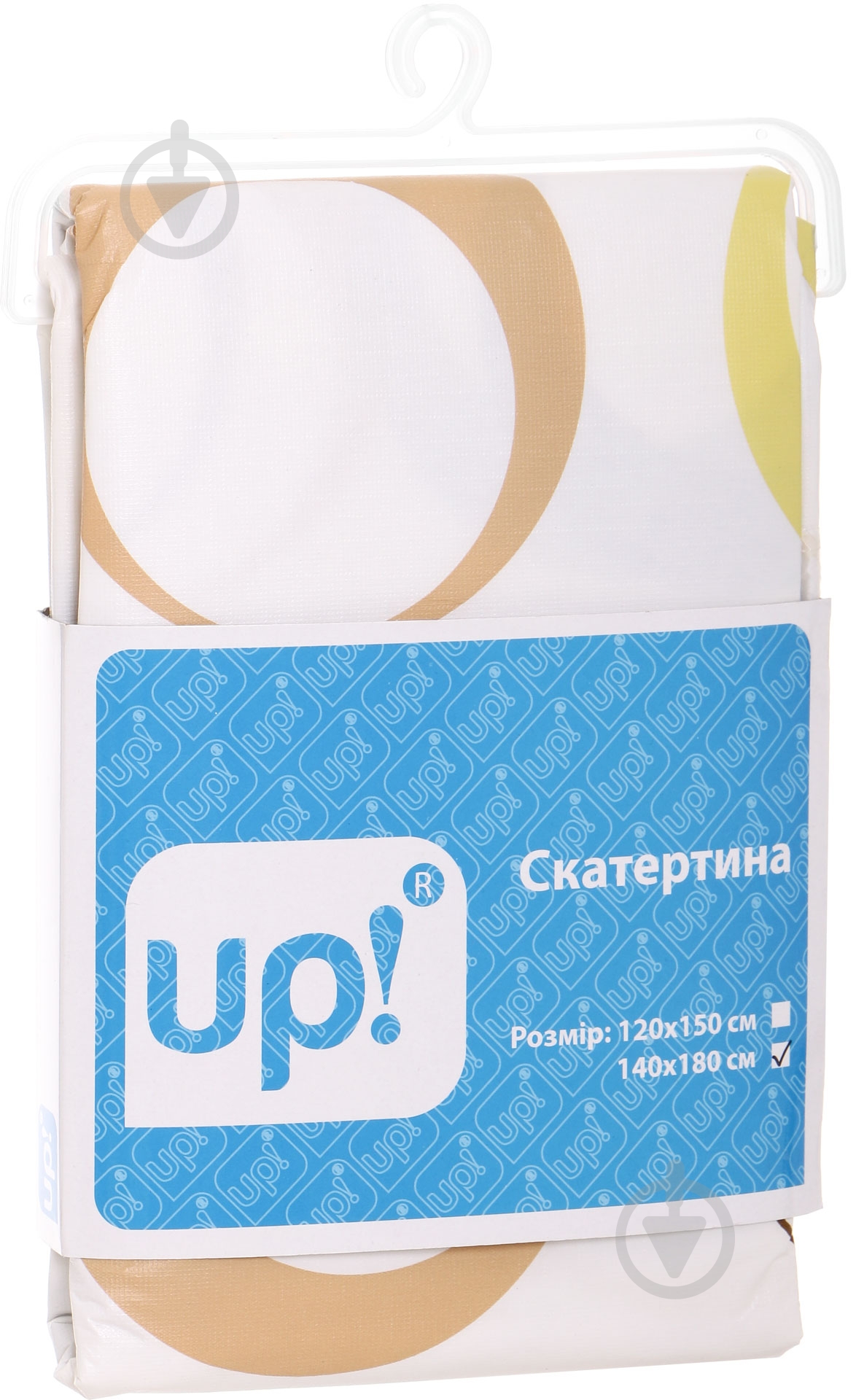 Скатертина Флокс 140x180 см білий із коричневим UP! (Underprice) - фото 1 Скатертина Флокс 140x180 см білий із коричневим UP! (Underprice) - фото 1