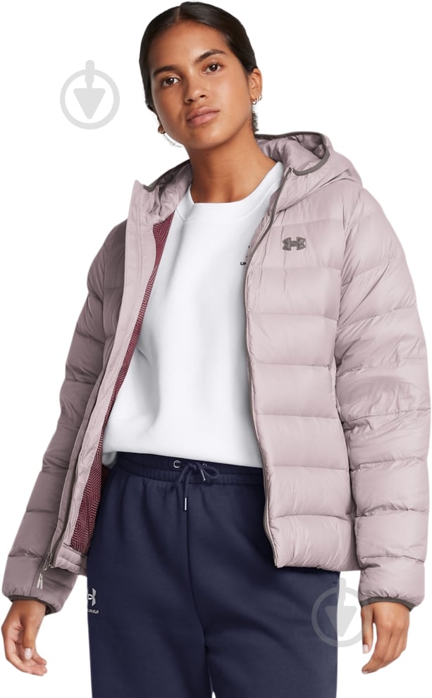 Пуховик жіночий зимовий Under Armour LEGEND DOWN HOODED JACKET 1385852-015 р.L бузковий - фото 1