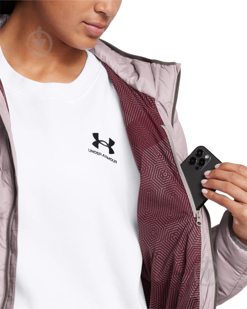 Пуховик жіночий зимовий Under Armour LEGEND DOWN HOODED JACKET 1385852-015 р.L бузковий - фото 3
