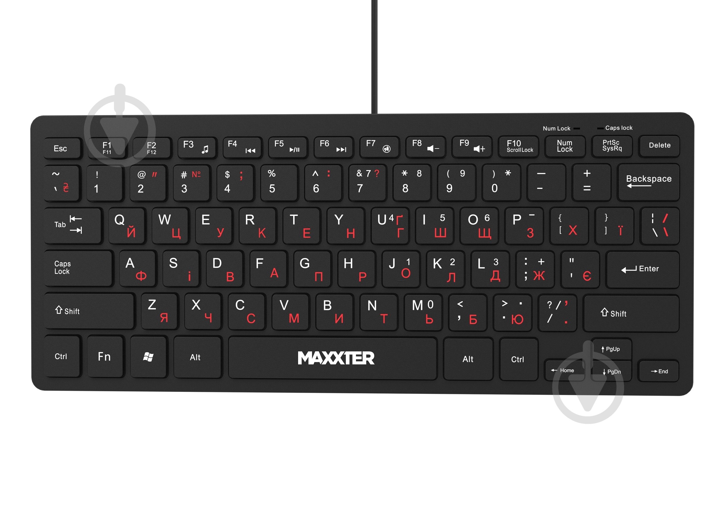 Клавіатура Maxxter (KBM-C01B-UA) вологозахищена black - фото 1