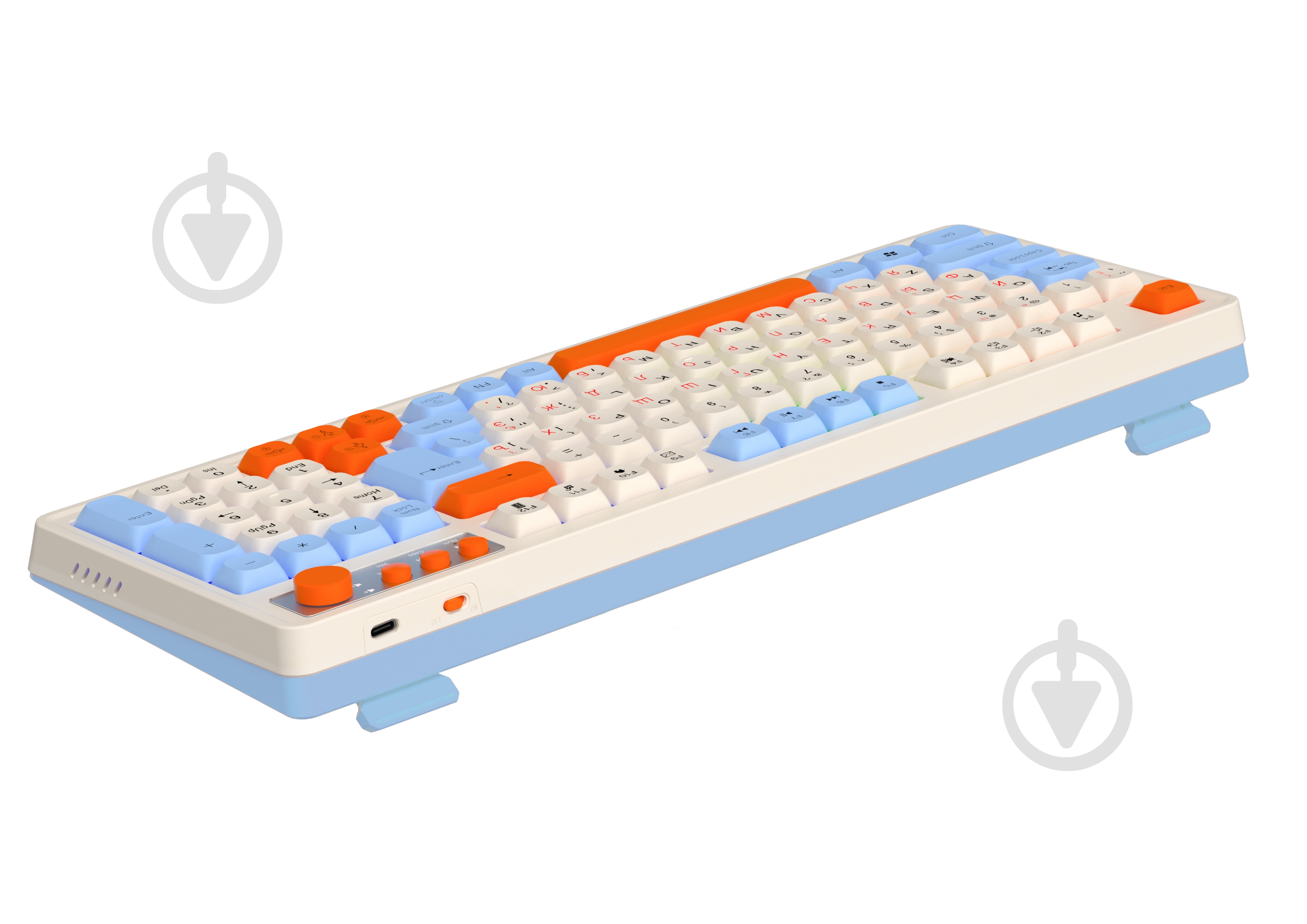 Клавіатура бездротова Maxxter (KBGW-3C01-UA) LED підсвічування white - фото 3