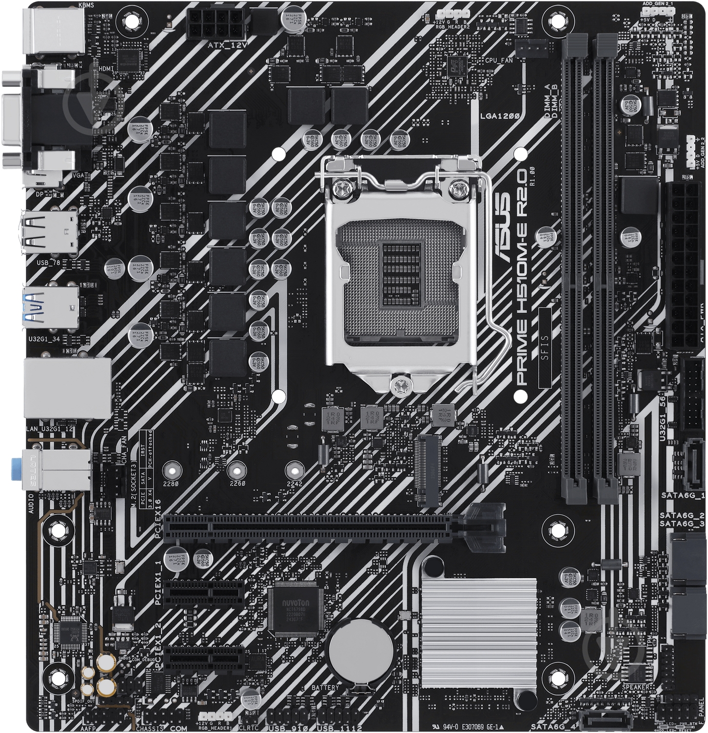 Материнская плата Asus PRIME H510M-E R2.0 (Socket 1200, Intel H510, micro ATX) - фото 1 Материнская плата Asus PRIME H510M-E R2.0 (Socket 1200, Intel H510, micro ATX) - фото 1