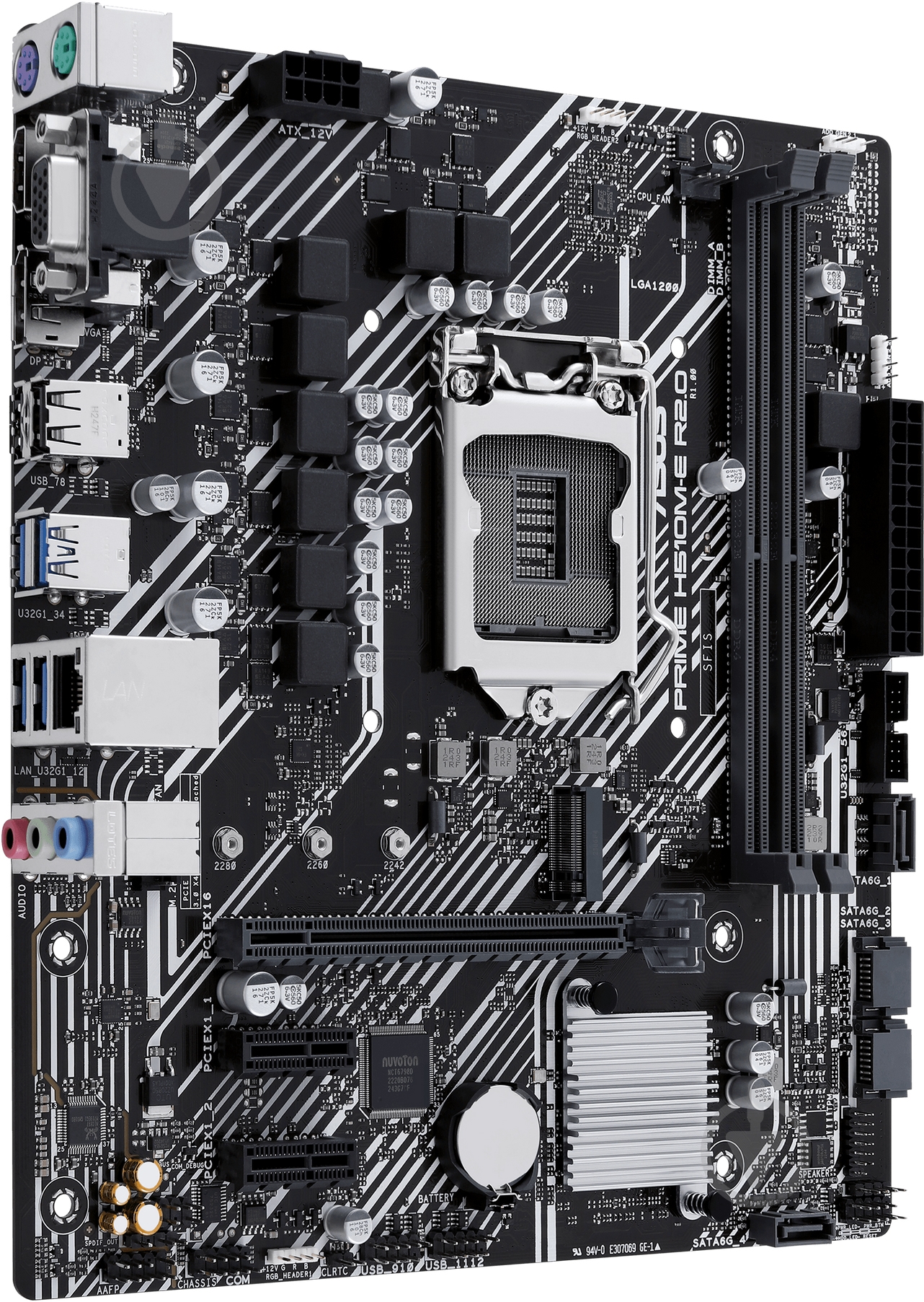 Материнская плата Asus PRIME H510M-E R2.0 (Socket 1200, Intel H510, micro ATX) - фото 2 Материнская плата Asus PRIME H510M-E R2.0 (Socket 1200, Intel H510, micro ATX) - фото 2
