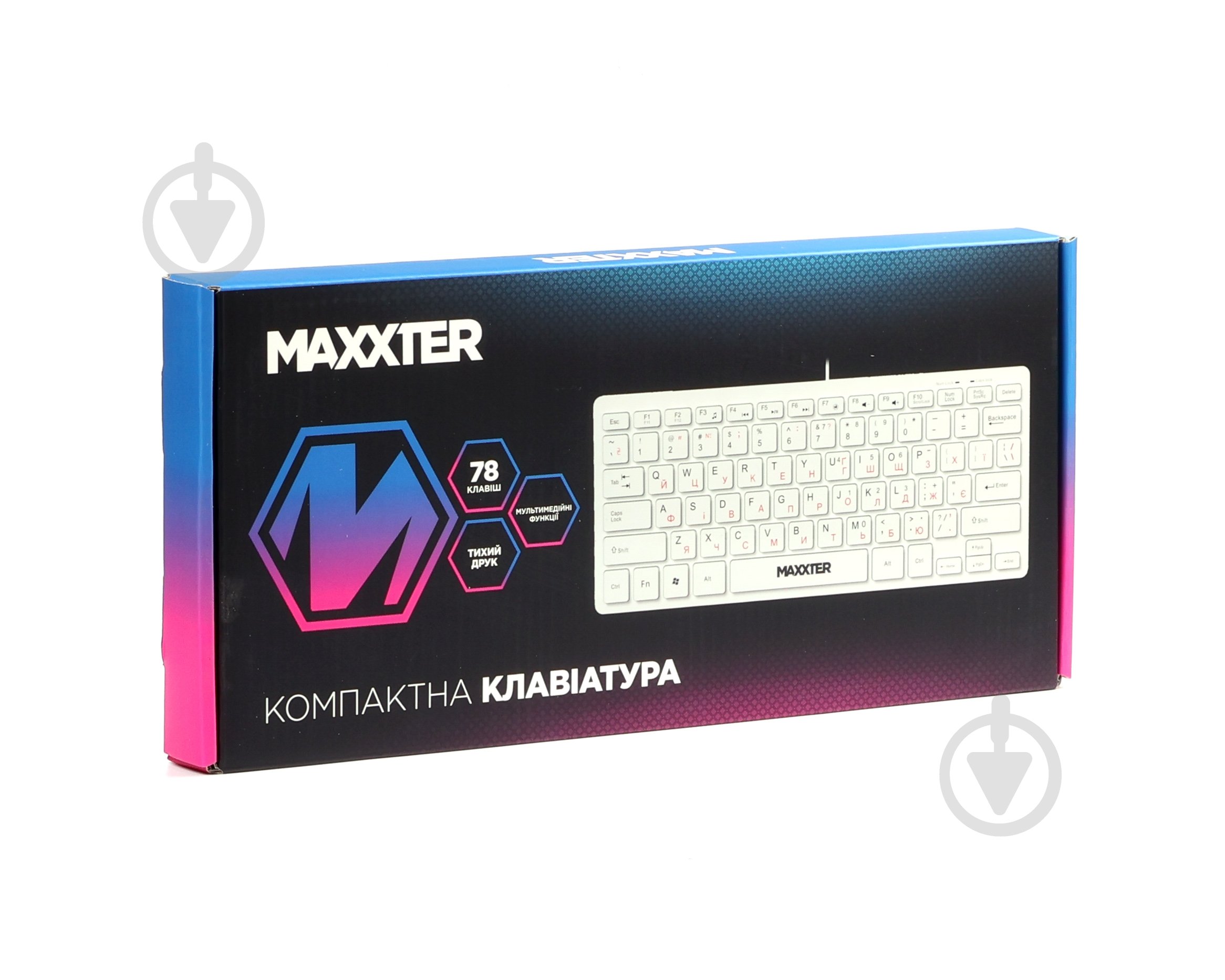 Клавіатура Maxxter (KBM-C01W-UA) вологозахищена white - фото 5