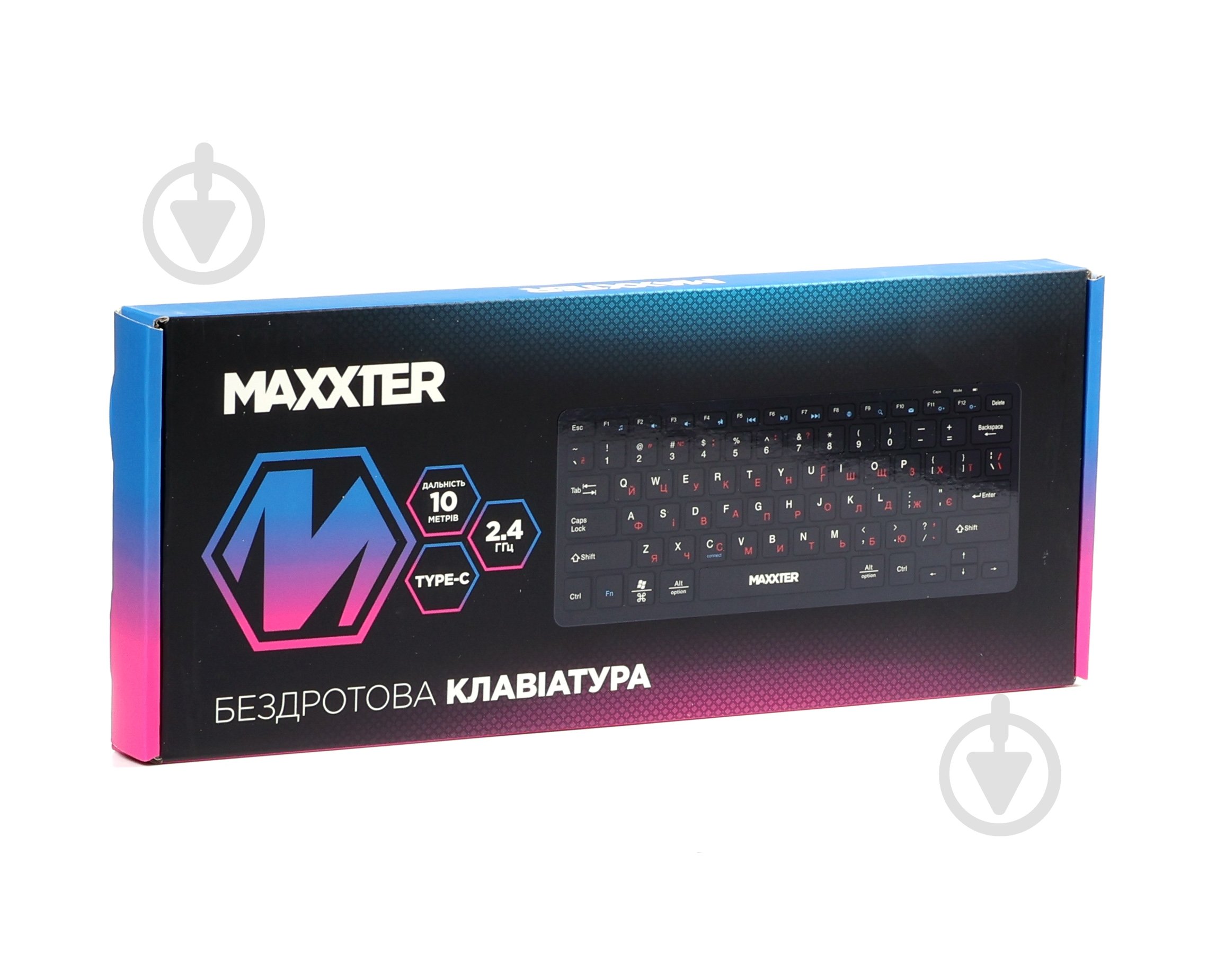Клавіатура бездротова Maxxter (KBW-C01B-UA) с аккумулятором, бесшумная black - фото 5