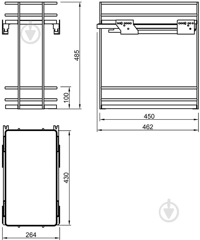 Карго Vibo 400 мм Galaxy (EGTGM40B2MOMASBC) 46708 білий/хром - фото 10 Карго Vibo 400 мм Galaxy (EGTGM40B2MOMASBC) 46708 білий/хром - фото 10