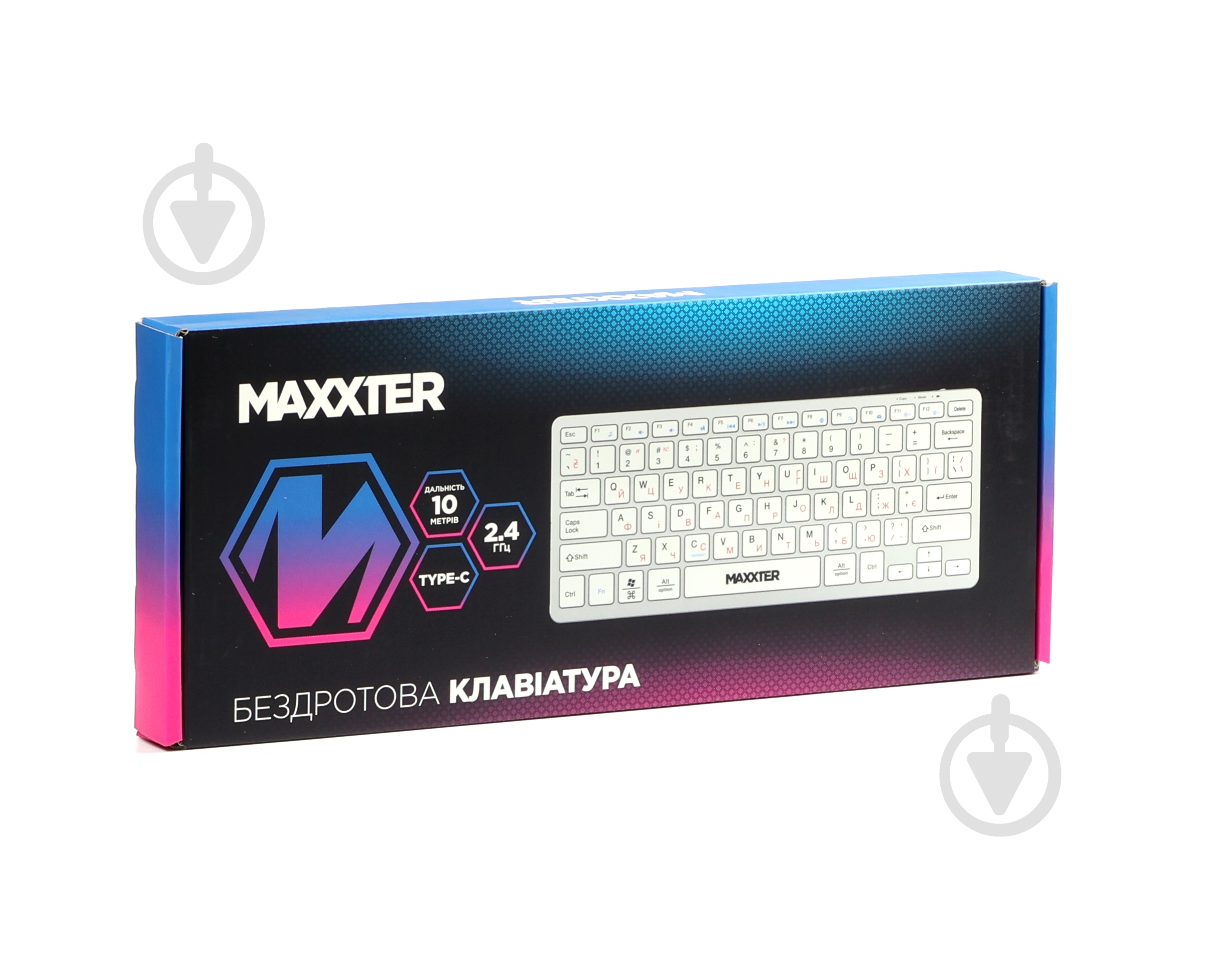 Клавіатура Maxxter (KBW-C01S-UA) з акумулятором, безшумна white - фото 5