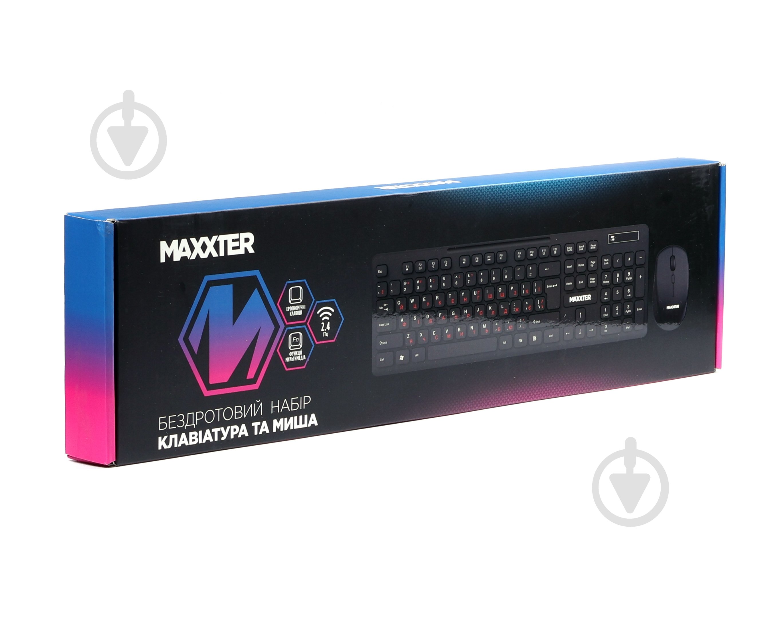 Комплект клавіатура та миша Maxxter (KMS-WCM-02B-UA) бездротовий black - фото 5