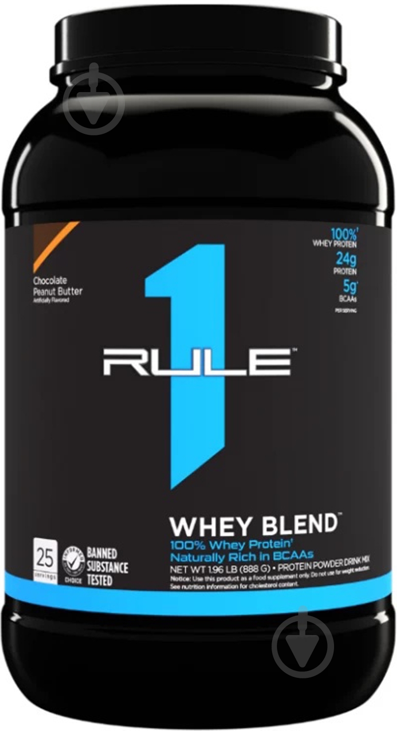 Протеин Rule 1 R1 Whey Blend шоколадне арахісове масло 888 г - фото 1