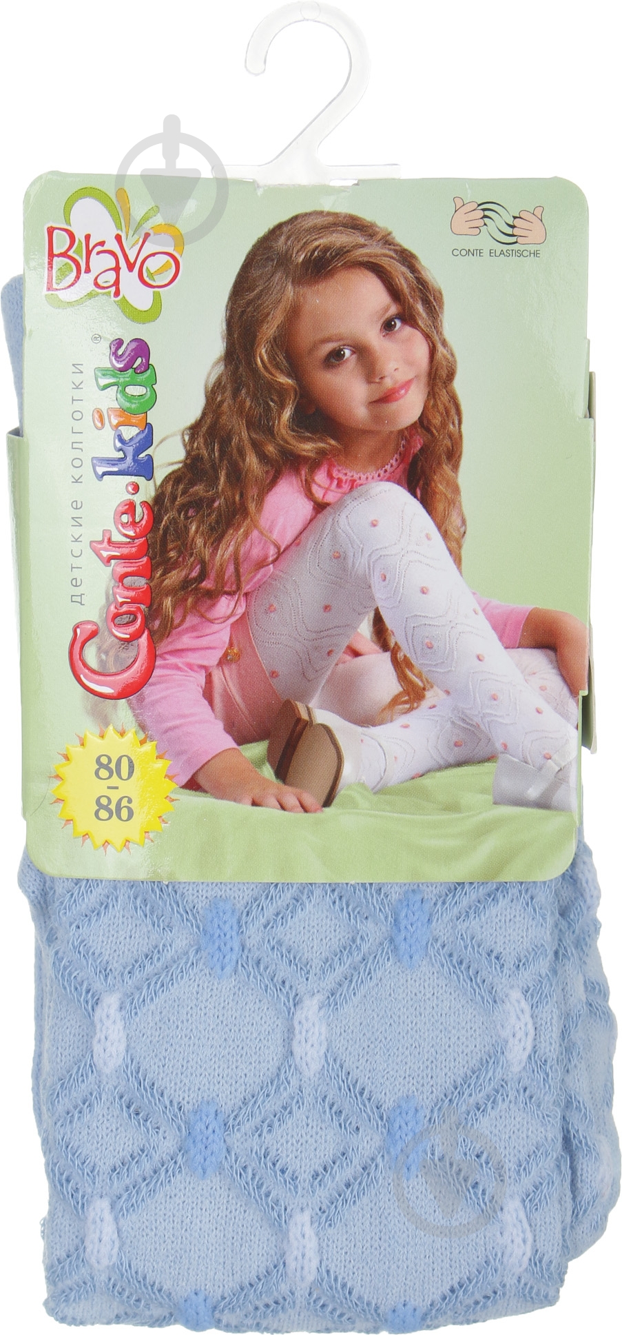 Колготки для дівчаток Conte-Kids BRAVO блакитнийр.80 блакитний - фото 1