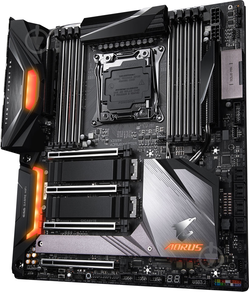 Материнська плата Gigabyte X299X AORUS MASTER (Socket 2066, Intel X299, E-ATX) - фото 1
