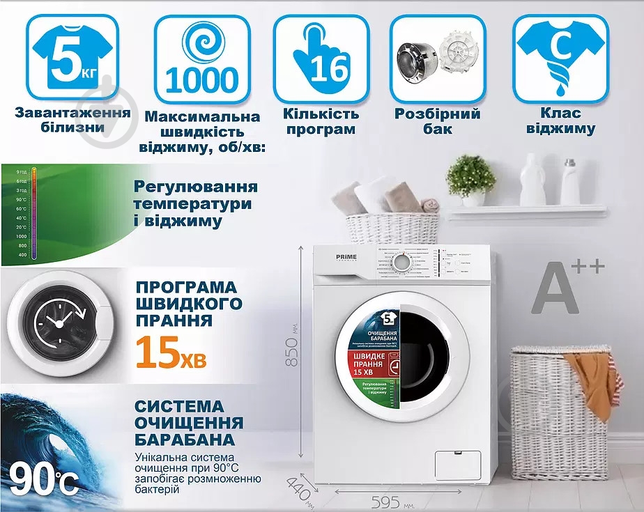 Стиральная машина PRIME Technics PWF 5109 IM - фото 3