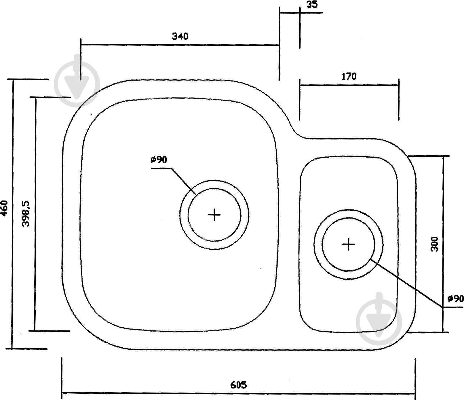 Мийка для кухні Interline EX 343K(L) - фото 2