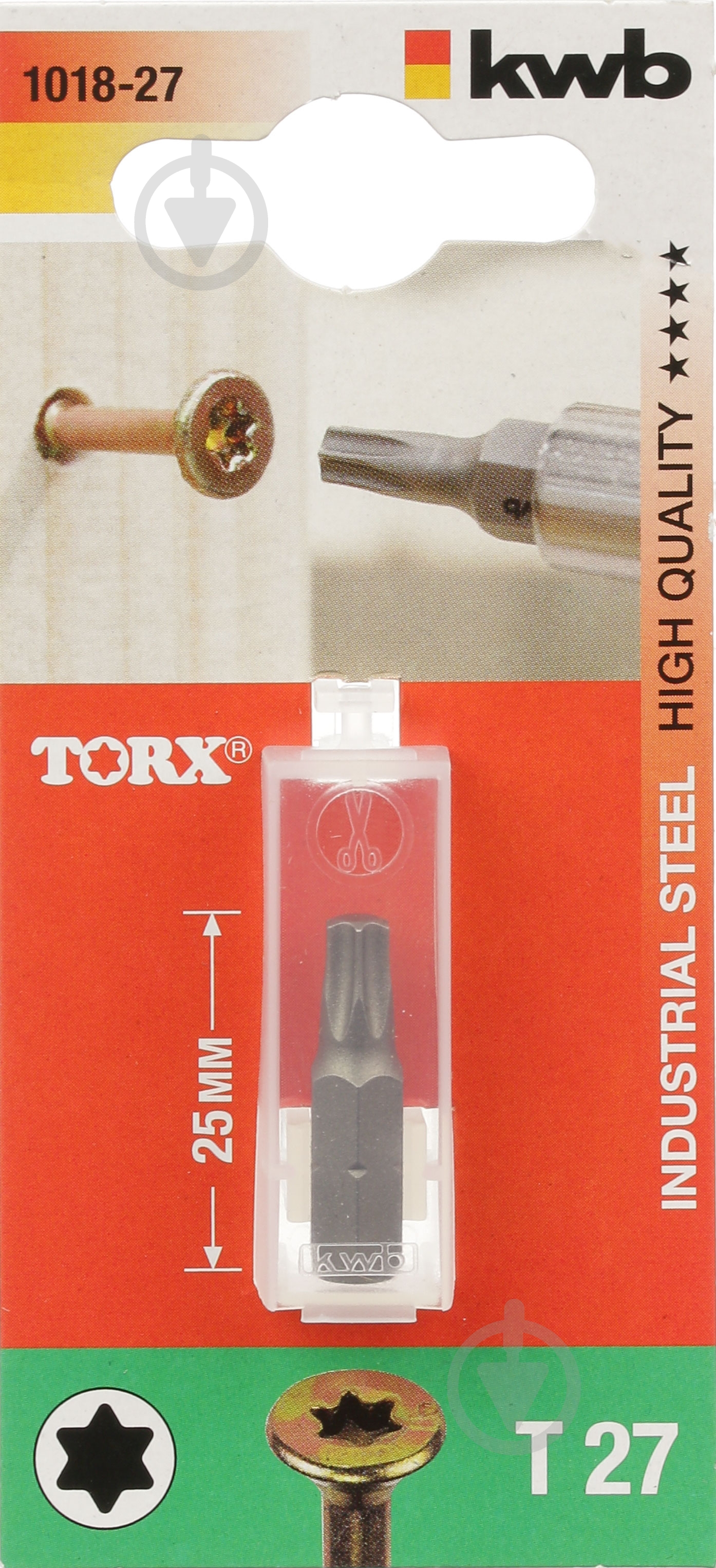 Біта KWB Torx 27x25 мм 1 шт. 101827 - фото 2 Біта KWB Torx 27x25 мм 1 шт. 101827 - фото 2