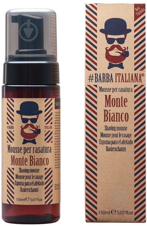 Мусс для бритья Barba Italiana Monte Bianco 150 мл - фото 1