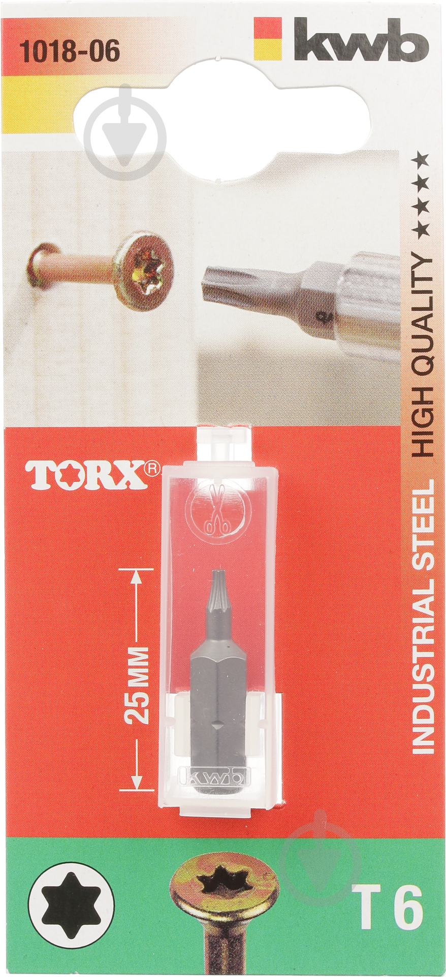 Біта KWB Torx 6x25 мм 1 шт. 101806 - фото 2 Біта KWB Torx 6x25 мм 1 шт. 101806 - фото 2