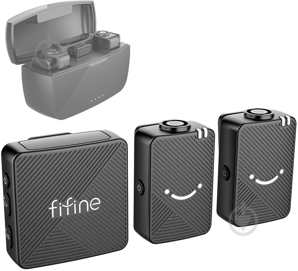 Микрофон FIFINE беспроводной петличный (M9) - фото 8 Микрофон FIFINE беспроводной петличный (M9) - фото 8