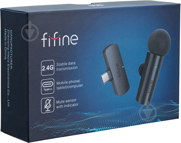 Микрофон FIFINE бездротовий петличний (M6) - фото 4 Микрофон FIFINE бездротовий петличний (M6) - фото 4