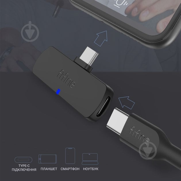 Микрофон FIFINE бездротовий петличний (M6) - фото 7 Микрофон FIFINE бездротовий петличний (M6) - фото 7