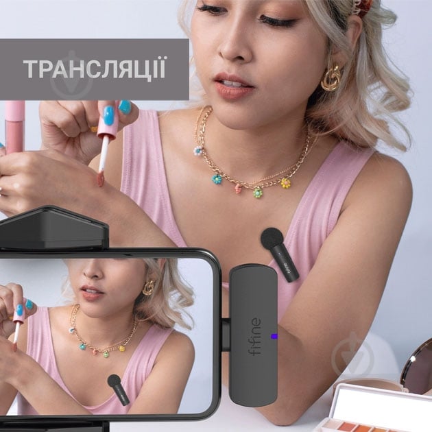 Микрофон FIFINE бездротовий петличний (M6) - фото 13 Микрофон FIFINE бездротовий петличний (M6) - фото 13