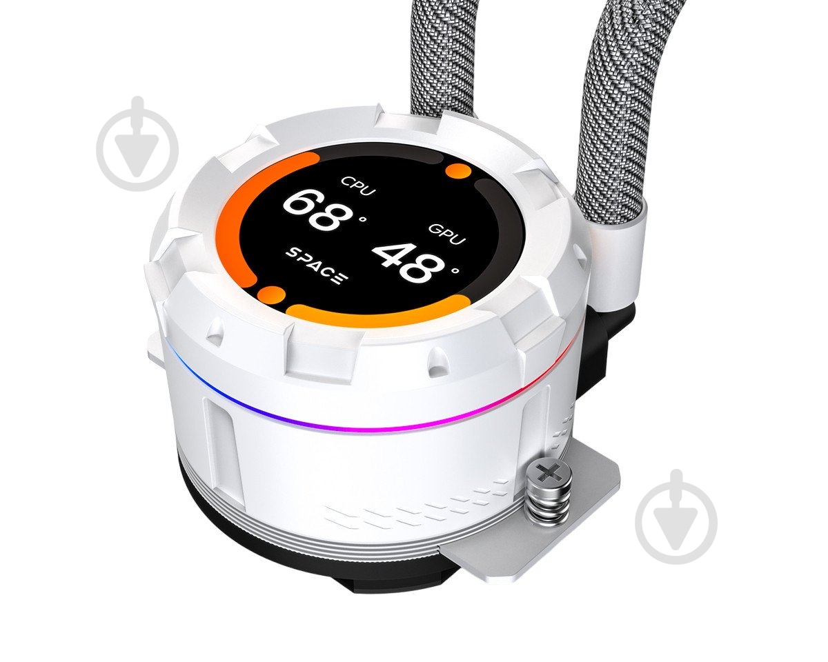Система водного охлаждения ID-Cooling Space LCD SL240 XE White - фото 4