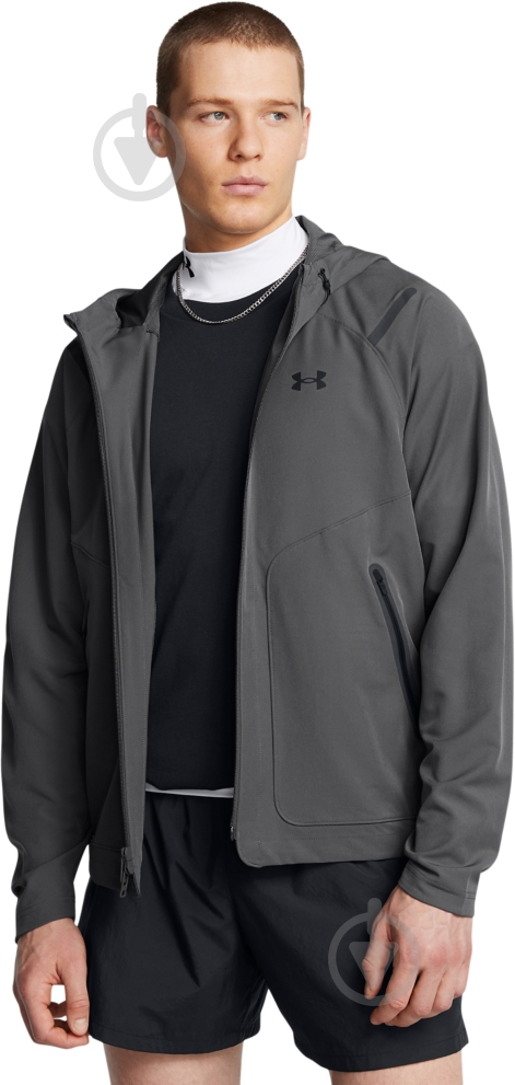Under Armour スキーウェア メンズ グレー/ブラック　Lサイズ ᐉ Вітрівка чоловіча Under Armour UA UNSTOPPABLE JACKET LC 1389354