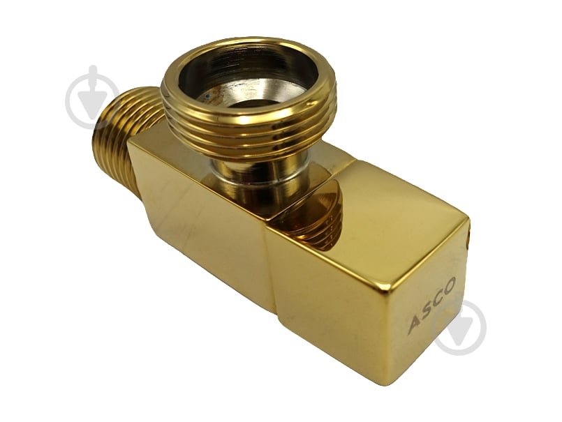 Кран угловой ASCO 1/2"х3/4" для сантехприборов Gold AS-AV-008 - фото 3 Кран угловой ASCO 1/2"х3/4" для сантехприборов Gold AS-AV-008 - фото 3