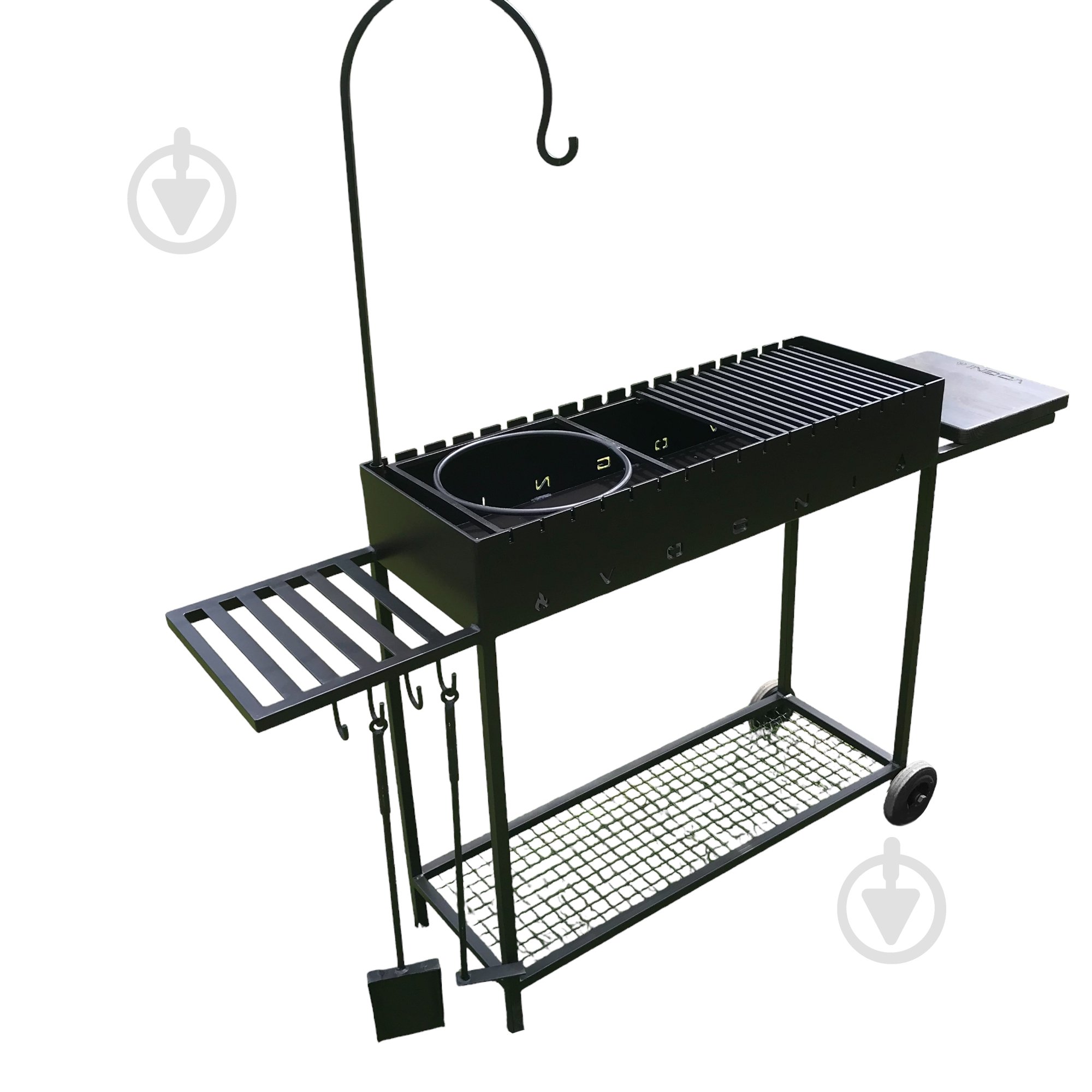 Мангал Vogni Home 700 сталь 5 мм (з решетка гриль,подставка под казан,кочерга,лопатка) - фото 2