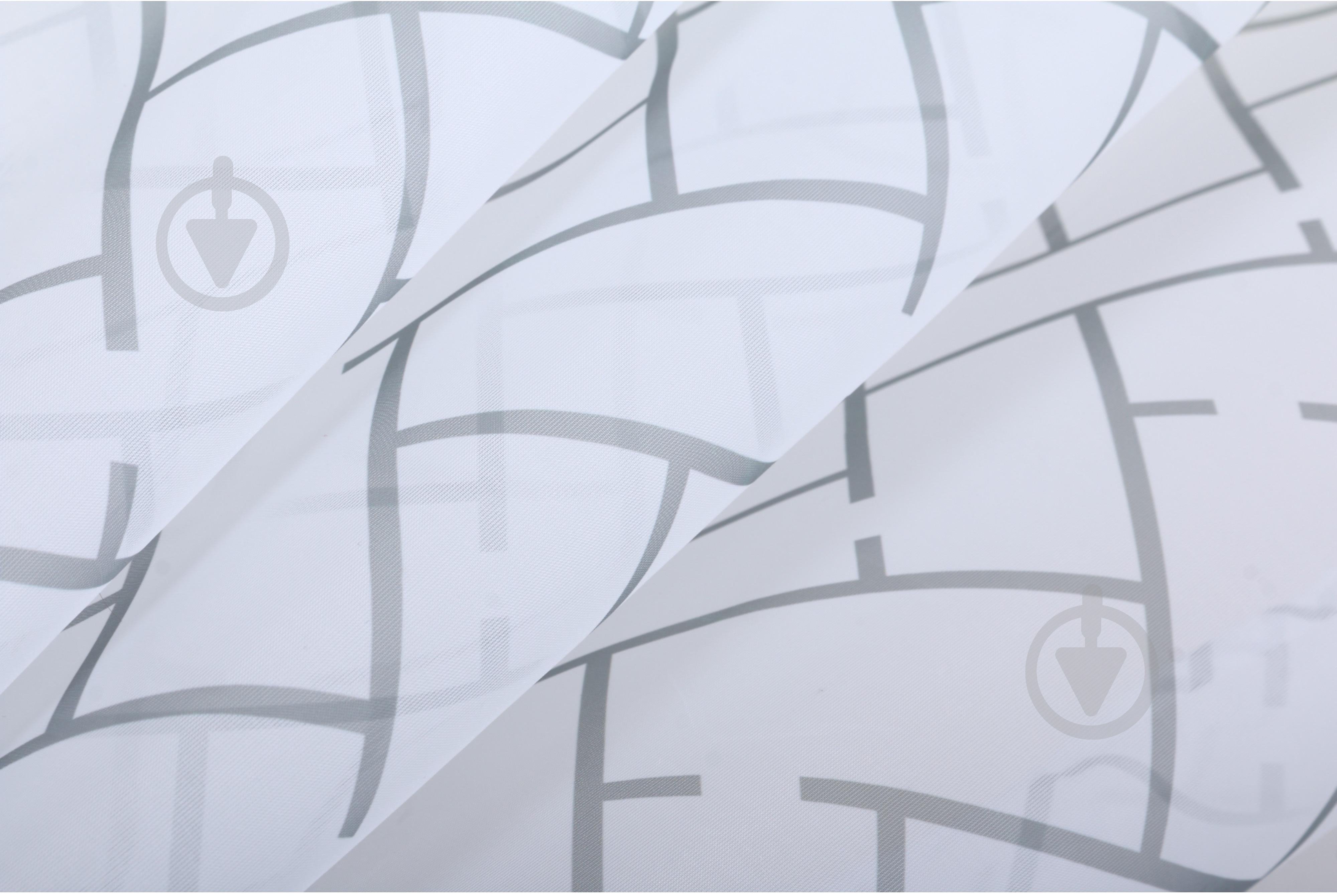 Тюль кухонна Tiles 2 шт. з прихватами білий 140х160 см La Nuit - фото 4