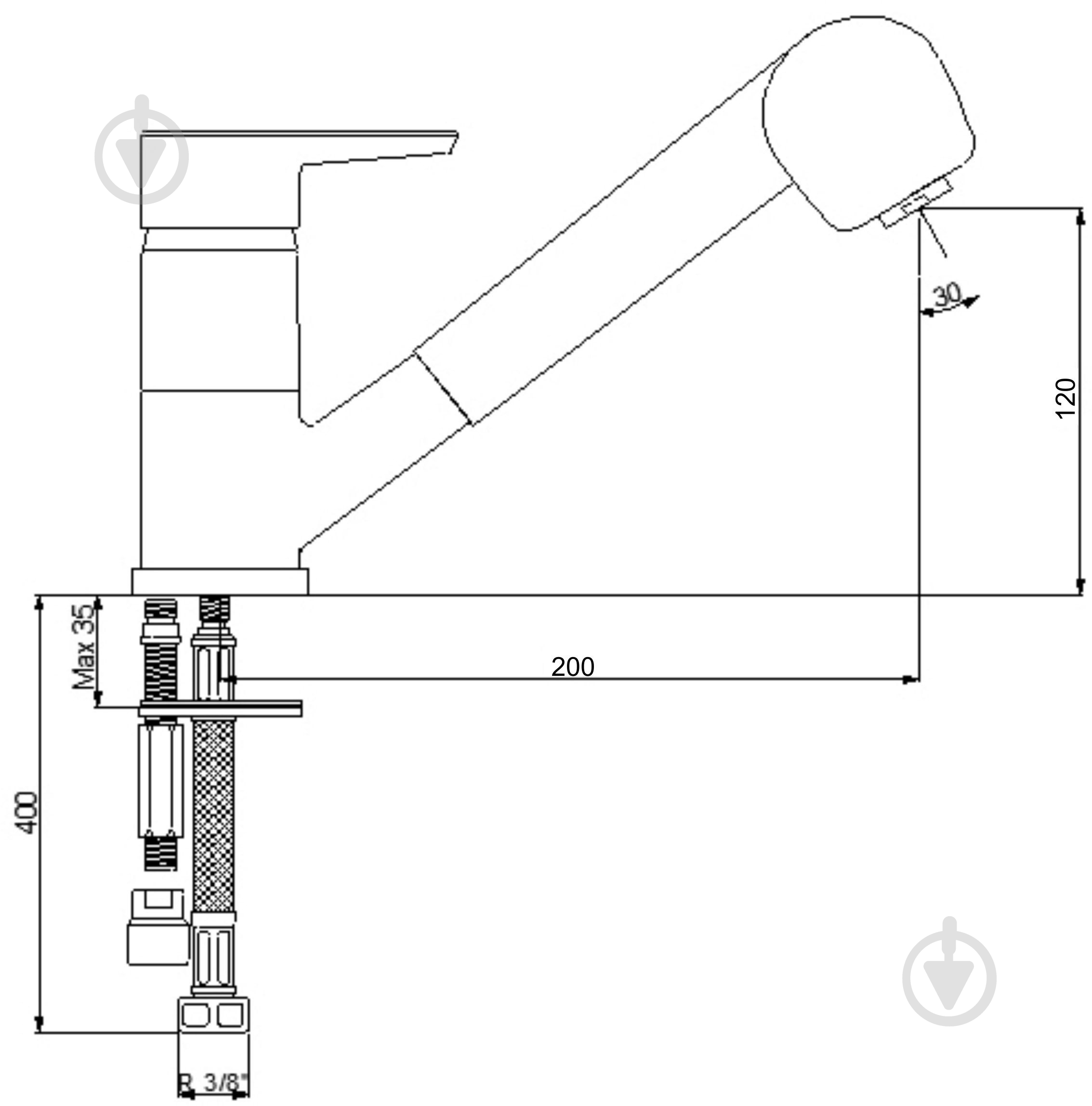 Змішувач для кухні Interline Verona old white - фото 2