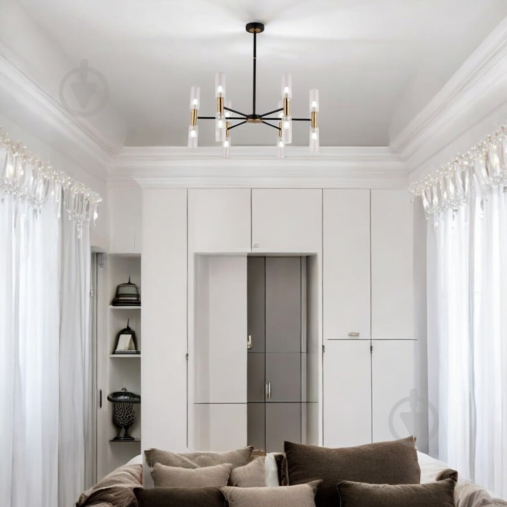 Люстра WunderLicht Florida 12xG9 черный с золотистым КК7433-412 - фото 4