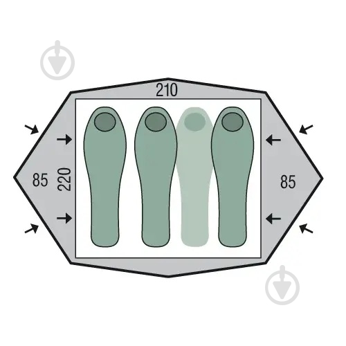 Палатка туристическая Pinguin GEMINI 210 PNG 112 - фото 2 Палатка туристическая Pinguin GEMINI 210 PNG 112 - фото 2