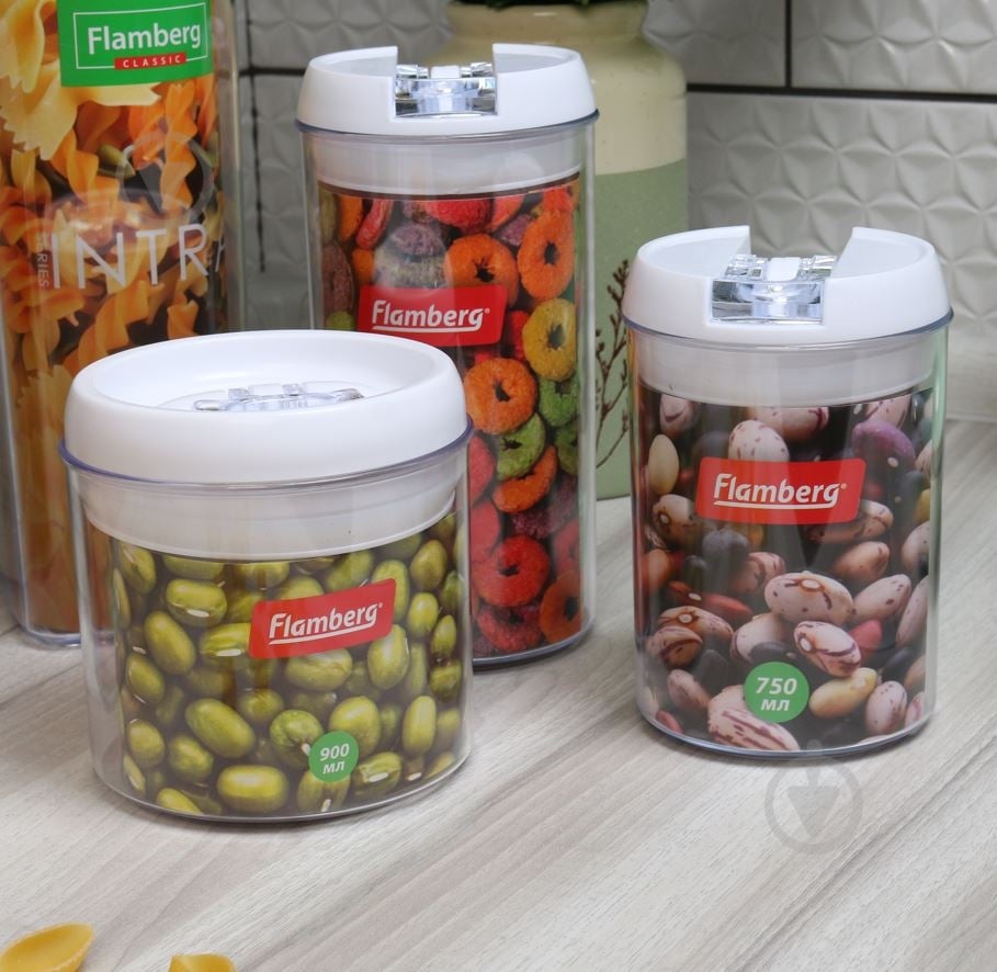 Банка для сипучих Flamberg Intra Round XL 1000 мл - фото 2