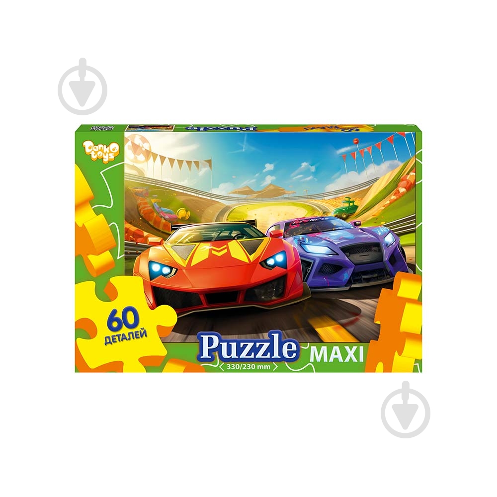 ᐉ Пазли Danko Toys №9 два авто на треку Mx60-10-09 • Краща ціна в