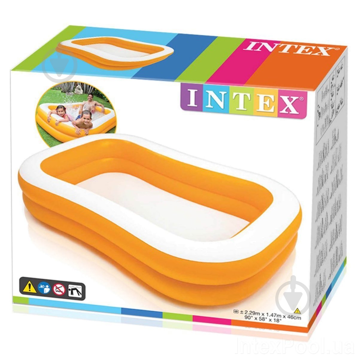 Басейн надувний Intex 57181, в асортименті 229х152х48 см - фото 4