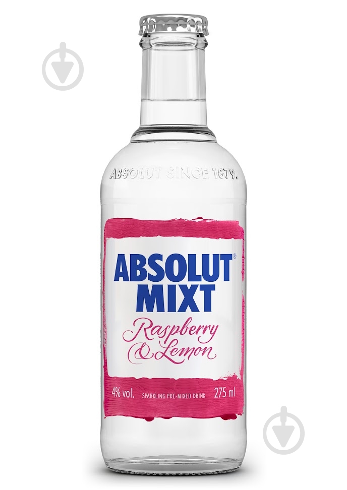 Слабоалкогольный напиток Absolut MIXT RASPBERRY&LEMON 4,0% 0,275 л - фото 1 Слабоалкогольный напиток Absolut MIXT RASPBERRY&LEMON 4,0% 0,275 л - фото 1