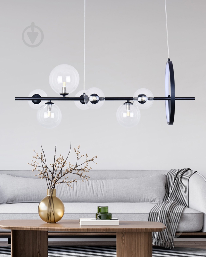 ᐉ Люстра подвесная Goldlux Hybrid 8x21 Вт LED-модульG9 черный