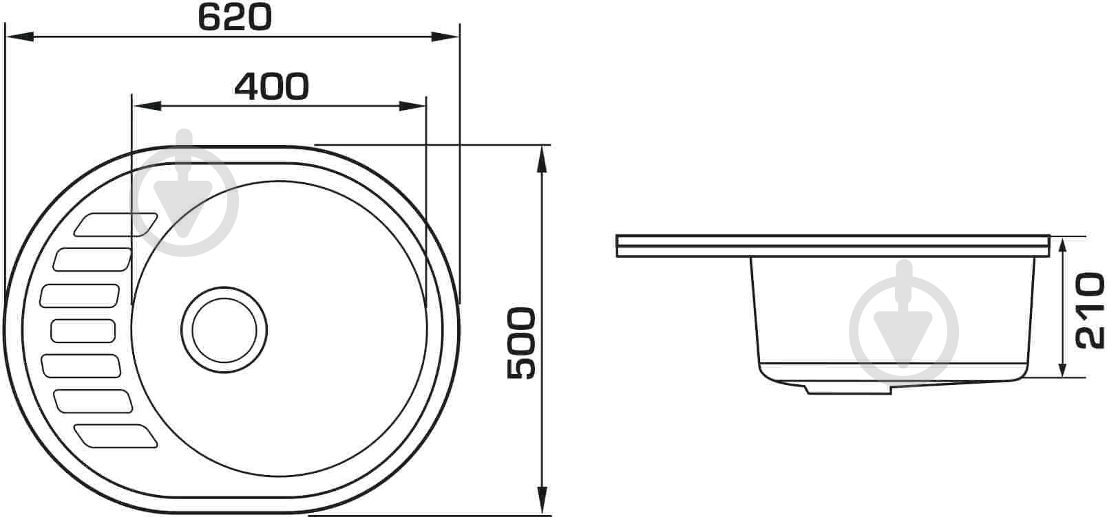 Мийка для кухні Interline EVA old white - фото 3
