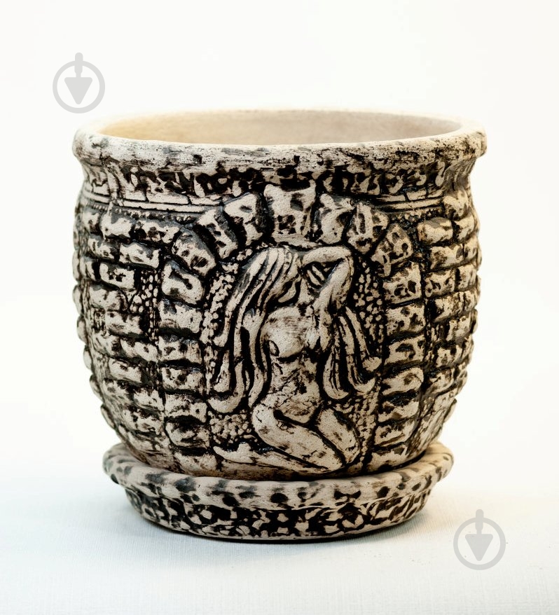 Горщик шамотний Оріана-Запоріжкераміка Грація №2 круглий 8 л коричневий - фото 2 Горщик шамотний Оріана-Запоріжкераміка Грація №2 круглий 8 л коричневий - фото 2