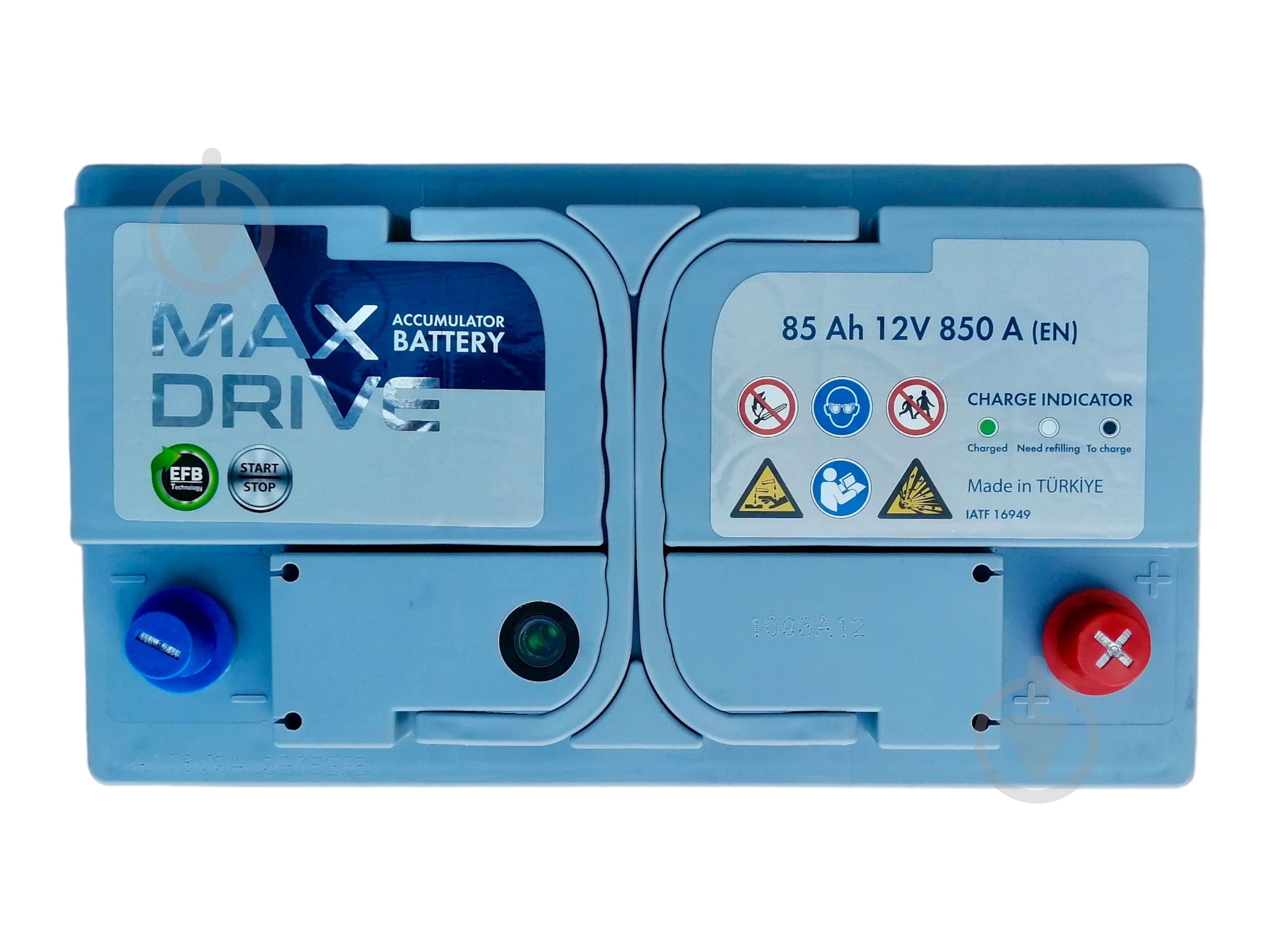 ᐉ Аккумулятор автомобильный MAX DRIVE 85Ah 850A 12V «+» справа